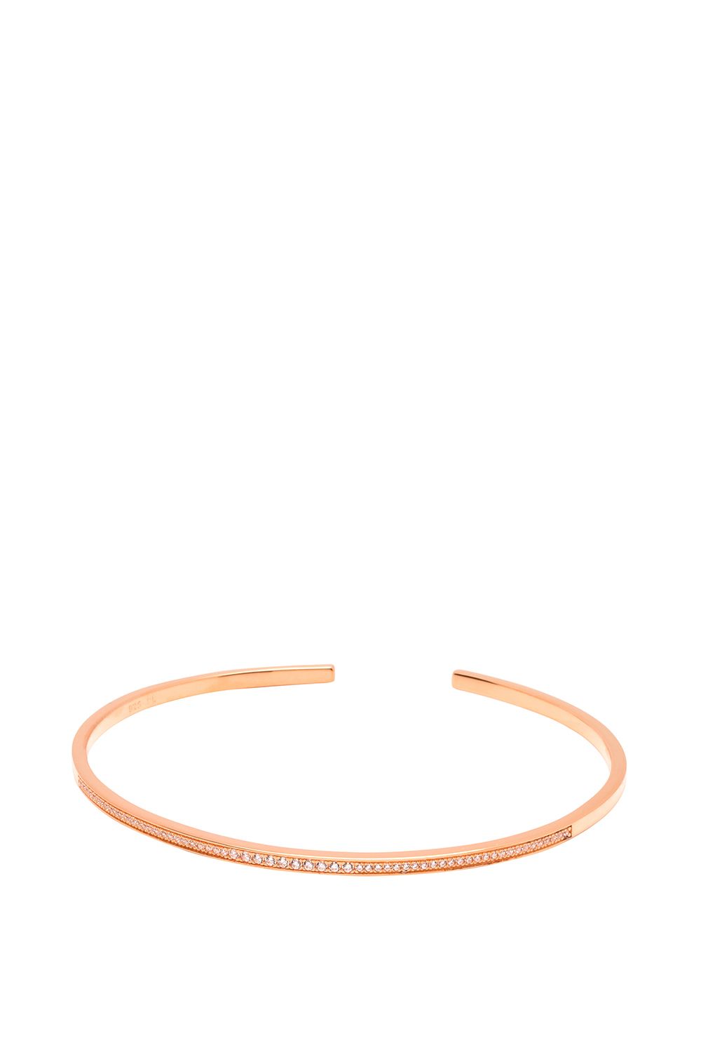Pure Luxuries London Gift Packaged 'Aaliyah' 18ct Rose Gold Plated Silver Bangle