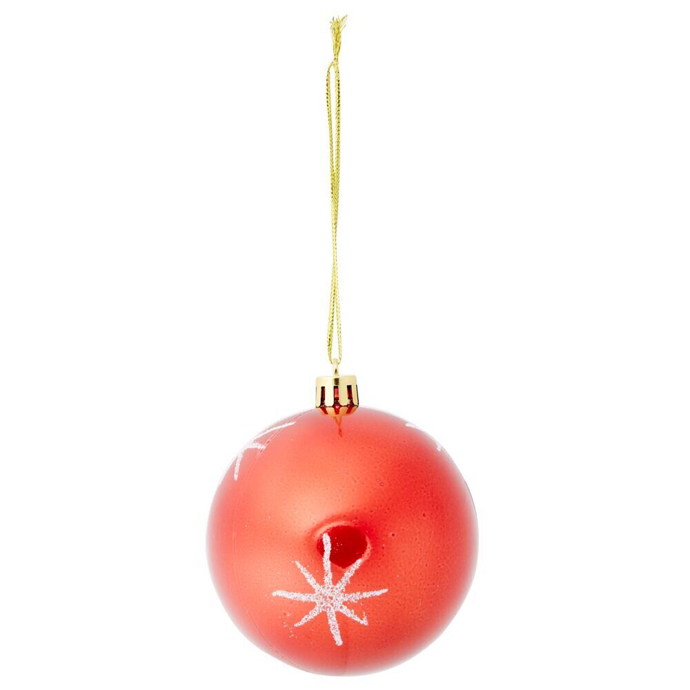 Boule de No&euml;l motif étincelle Ø8cm (2 modèles)