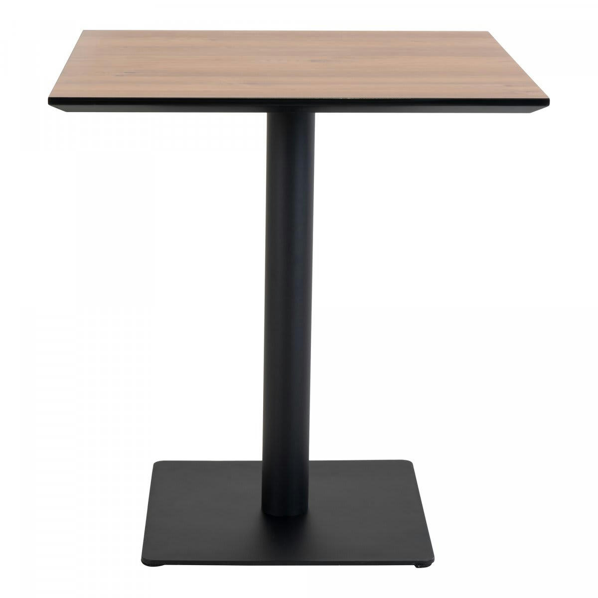 POJALI - Table à manger carrée en bois et métal 70cm