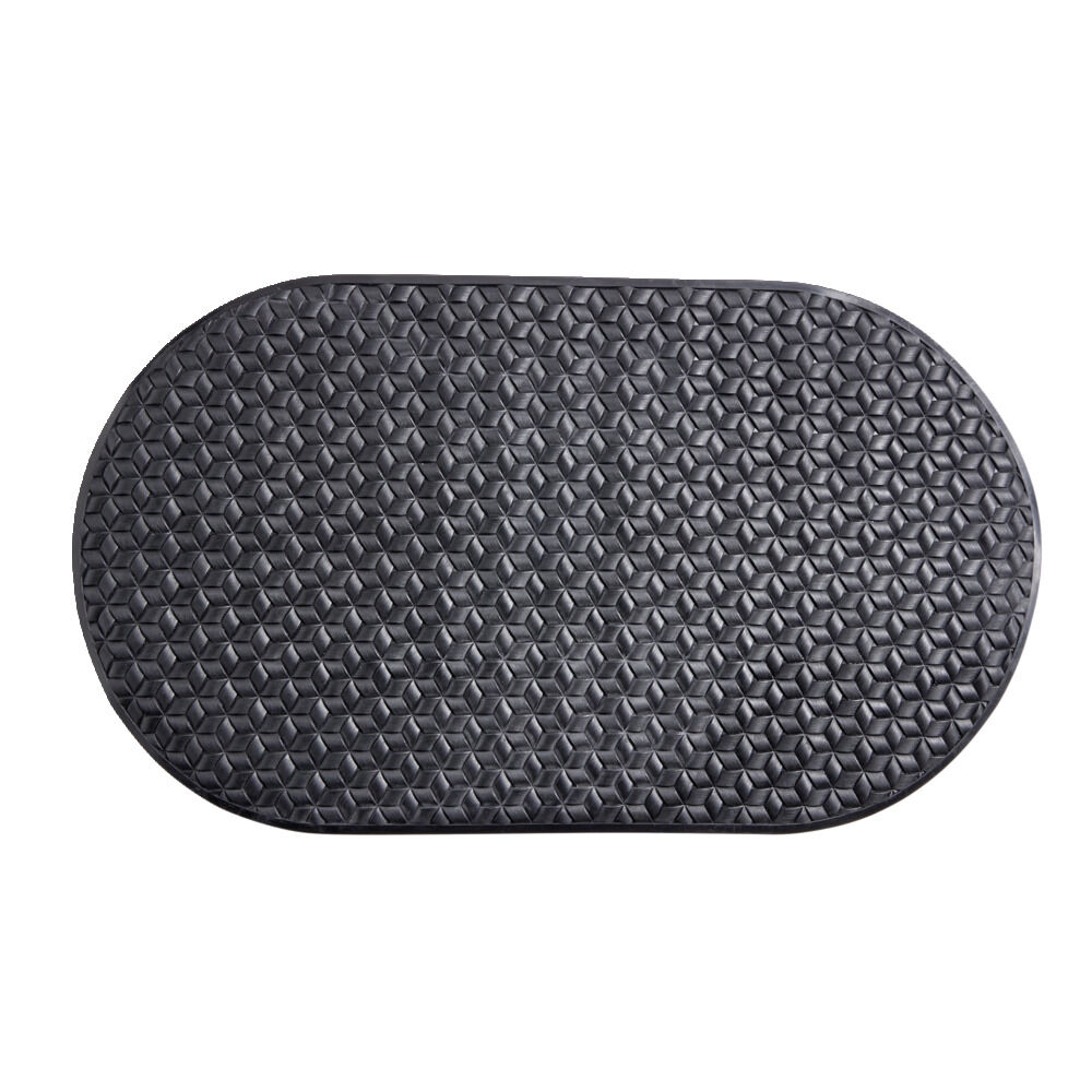 Tapis fond de douche plastique texturé noir 39x68cm