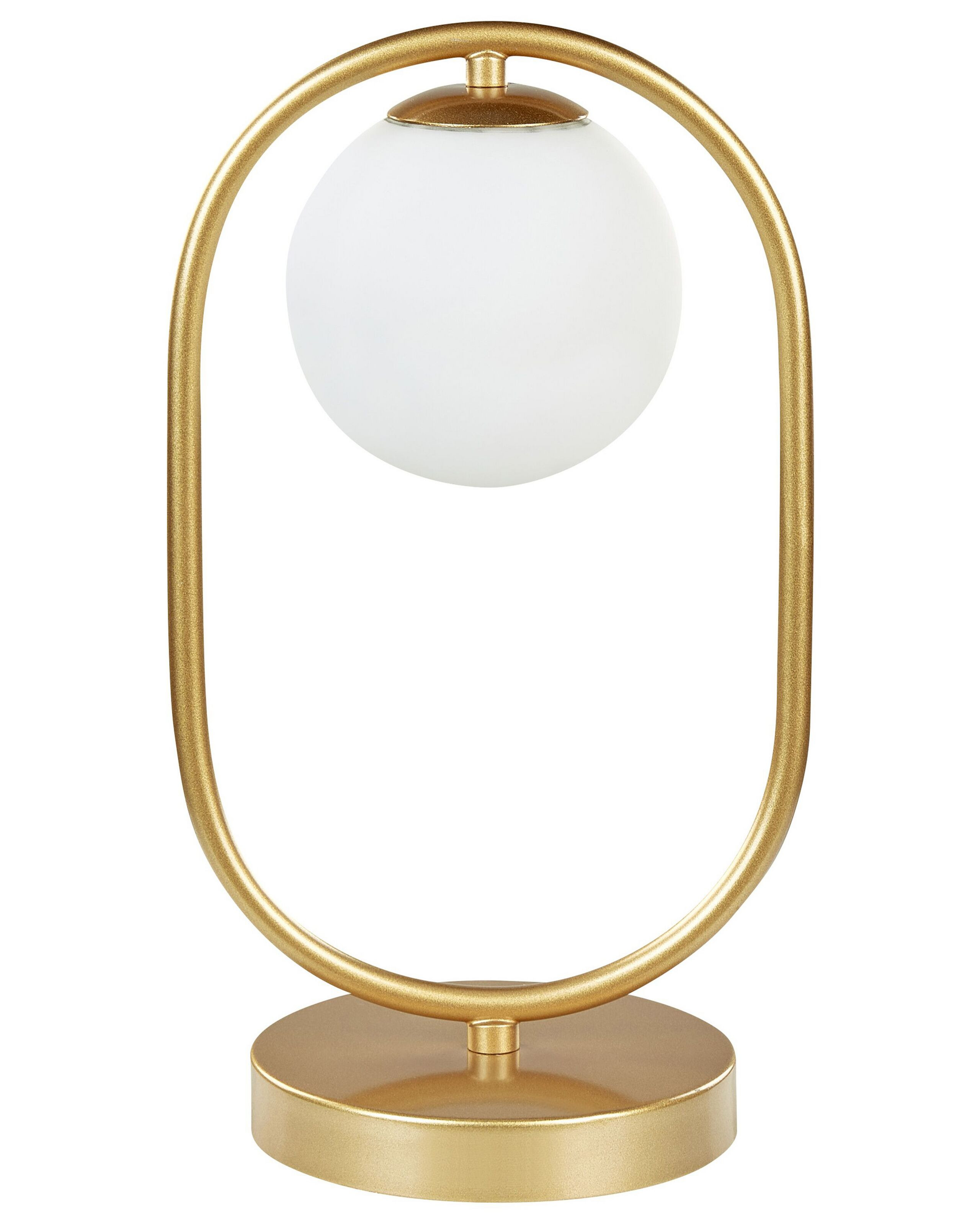 Lampa biurkowa pojedynczy duży klosz szklany