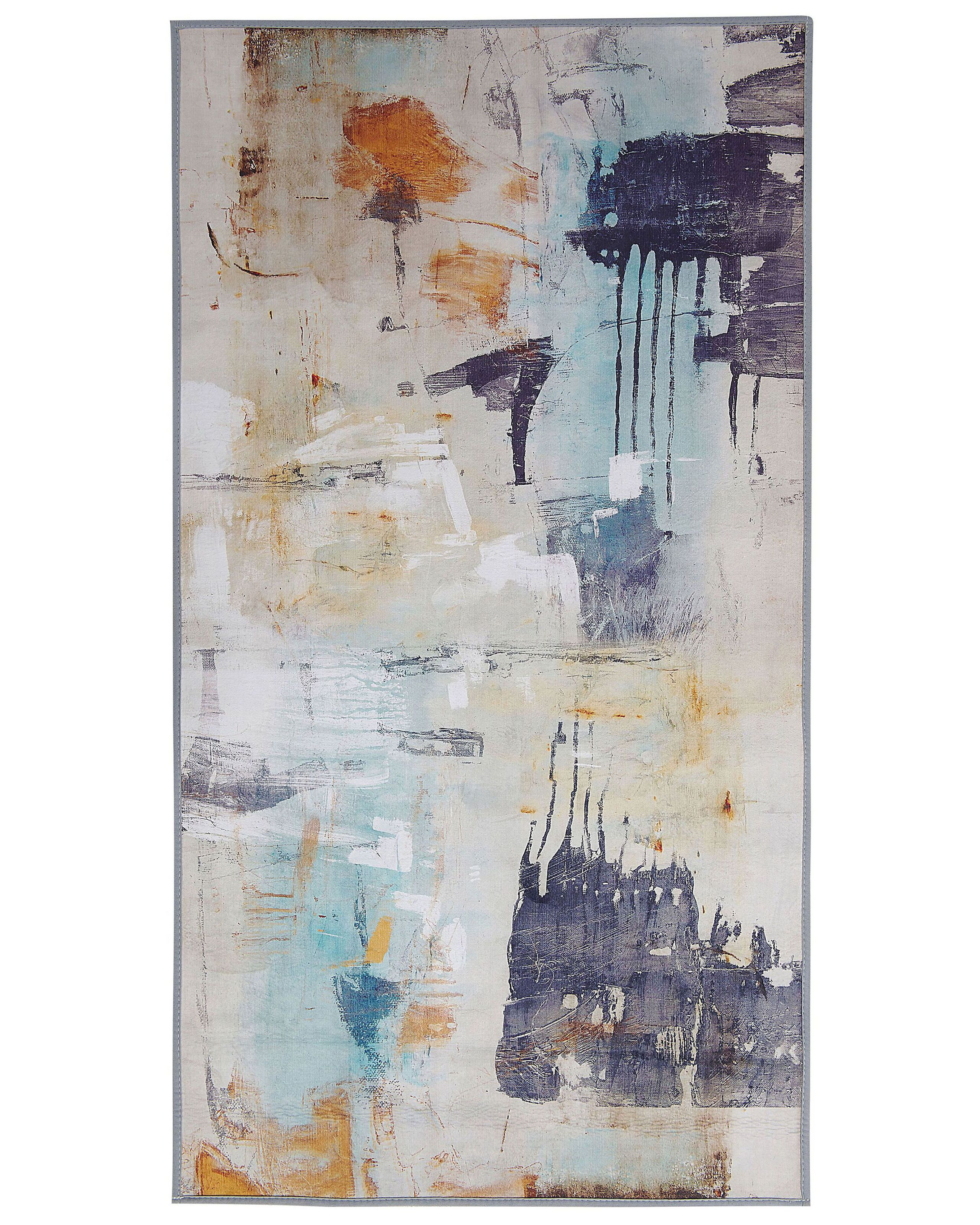 Dywan 80x150 cm abstrakcyjny wielokolorowy