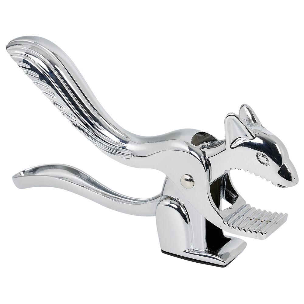 Casse noisette sur pied zinc forme écureuil L17,5cm