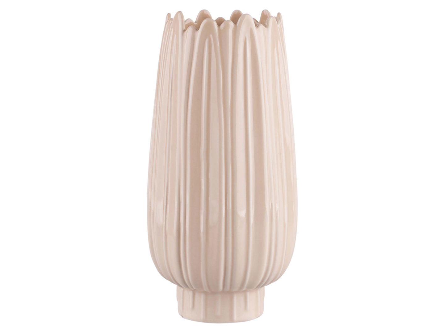 Wazon porcelanowy Relief 24 cm beżowy