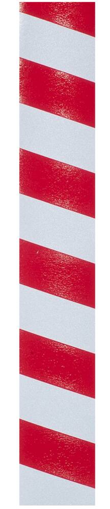 NuVue Barrel Stripe Reflective Tape Roll, Red/White, 6-ft