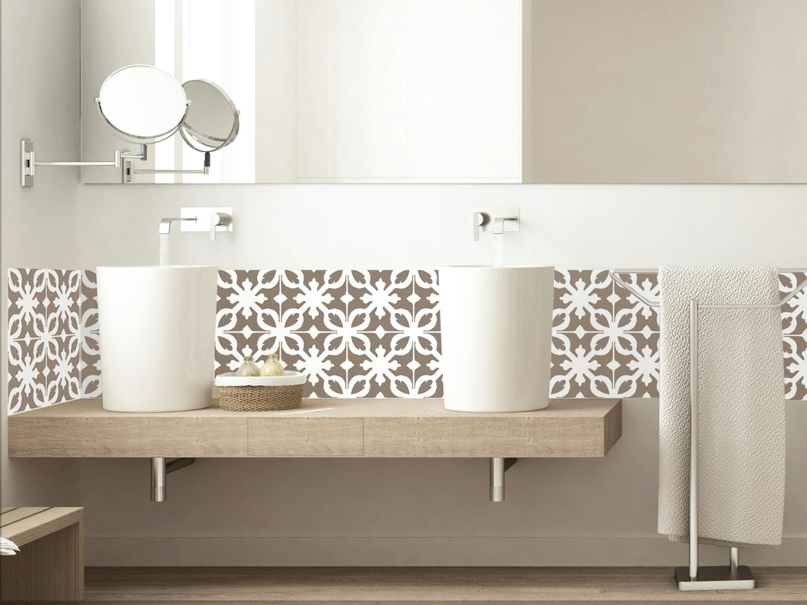 - Crédence adhésive castiglione beige 40cmx2m