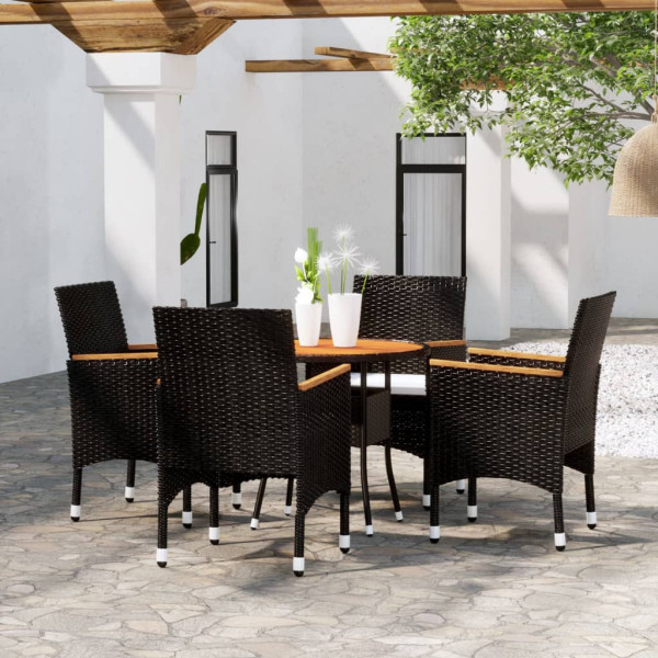 Zestaw mebli ogrodowych szary stolik krzesła do restauracji ogrodu balkon