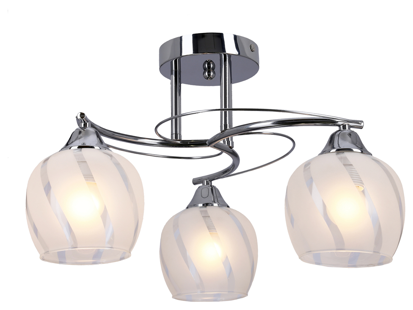 Lampa sufitowa Prego 3-punktowa metalowa srebrna