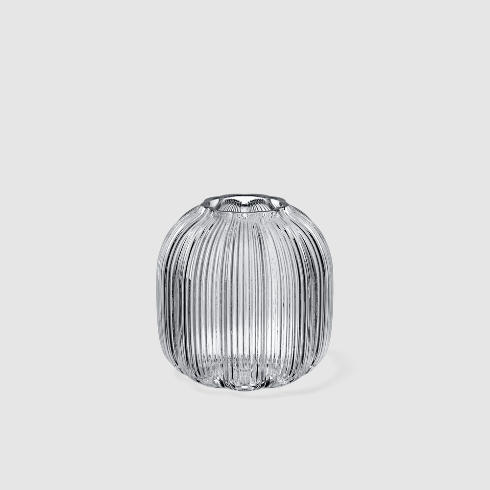 Fleur Vase - Clear, 4.4'' x 4.4'', glass