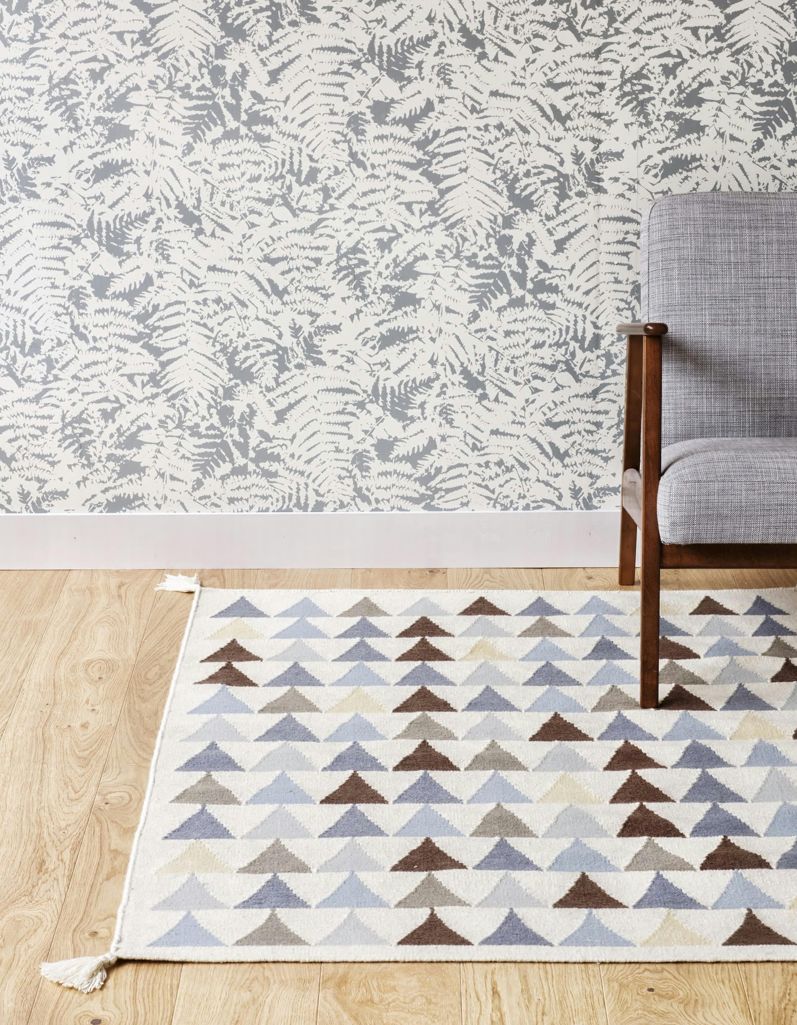 KILIM - Tapis kilim design scandinave en laine 110x160