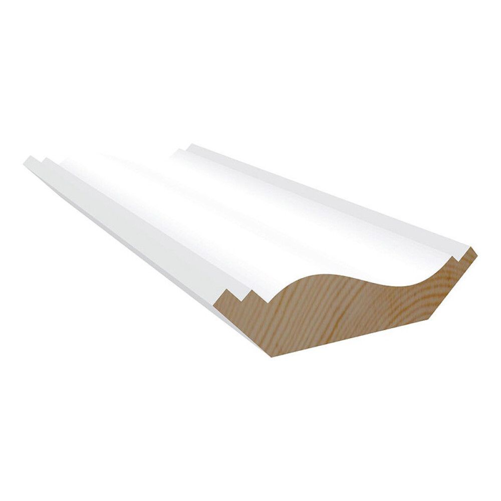 TAKLIST MOELVEN 15X70X4400MM HVIT