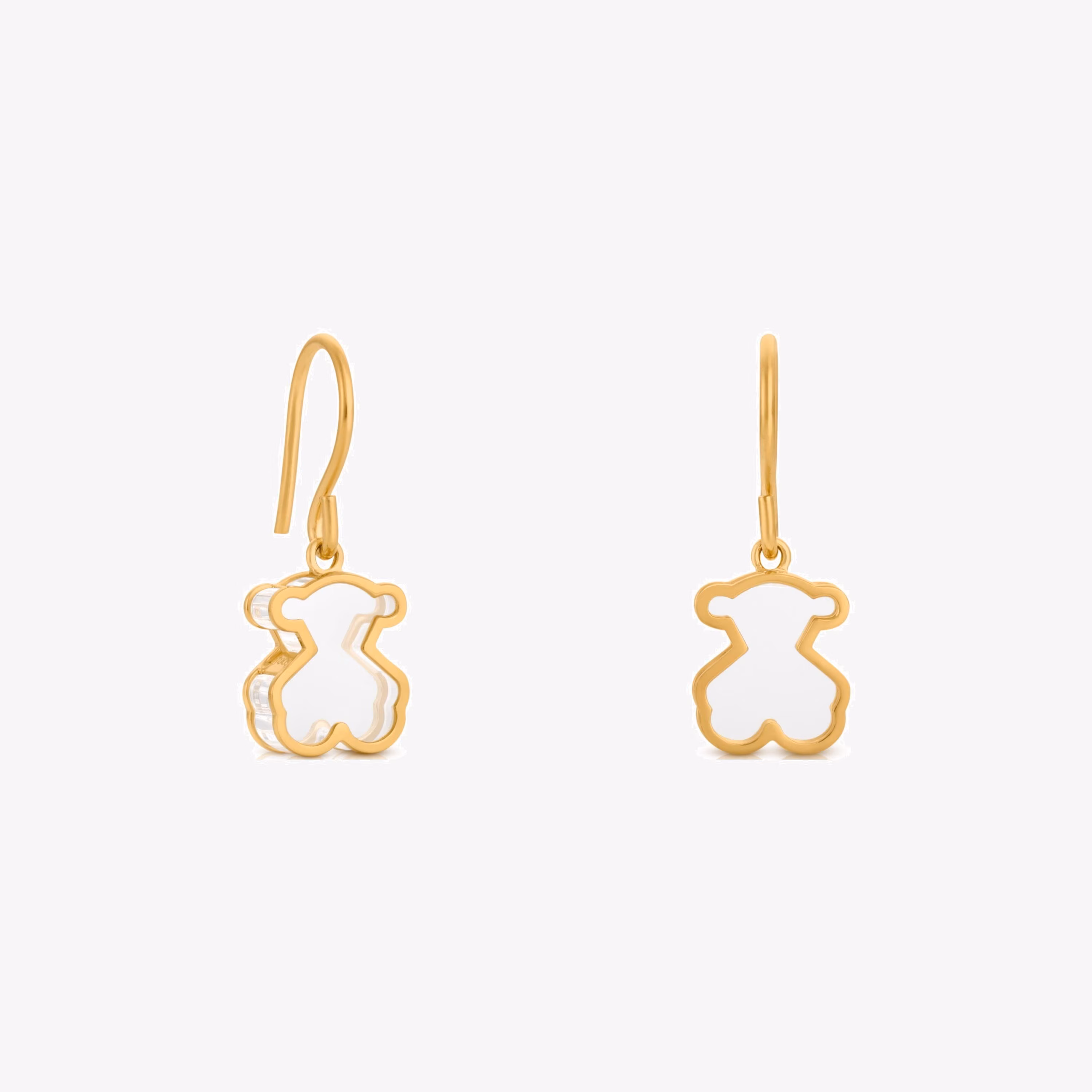 Pendientes con baño de oro 18 kt sobre plata Galaxy
