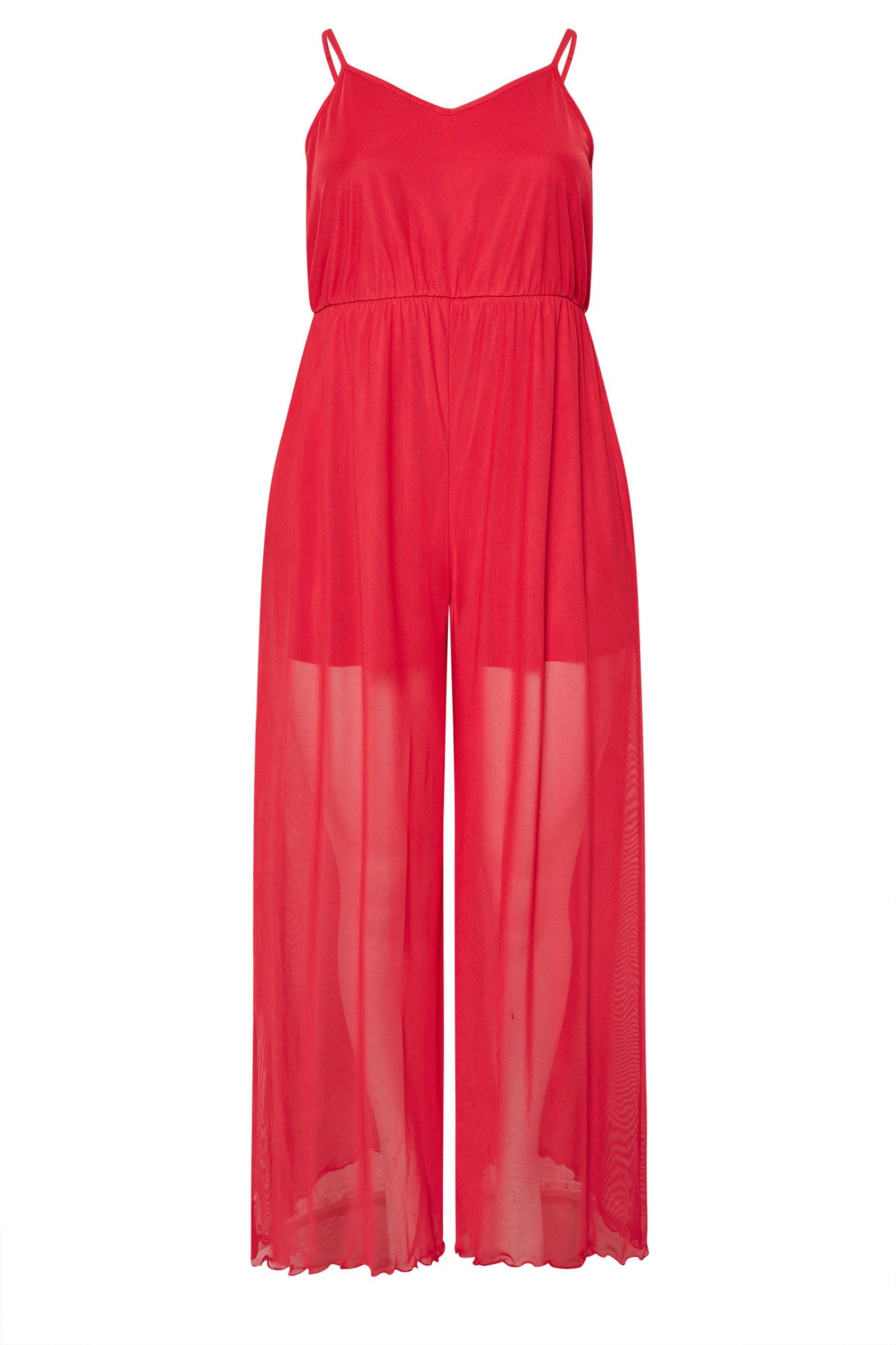Yours Wide Leg Mesh Jumpsuit