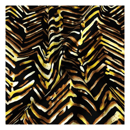 Brown Silky Animal Print Fabric by the Metre