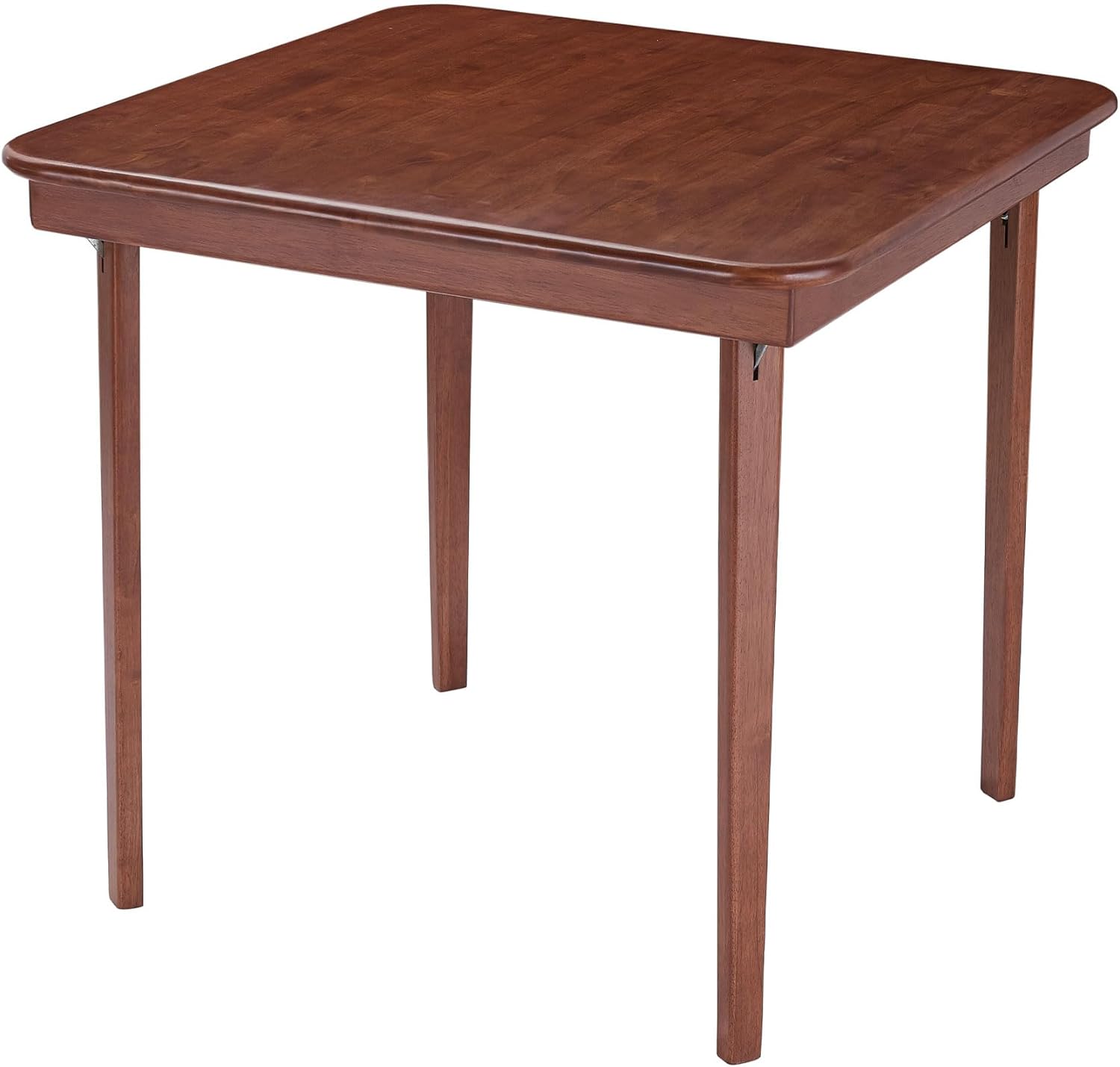 MECO Stakmore Classic Straight Edge Solid Wood Folding Card Table, Cherry Frame
