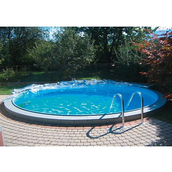 Kit Piscine Acier Enterrable - Ronde - Diamètre 5 M X 1.5 M - Filtration 6M3/H - Echelle