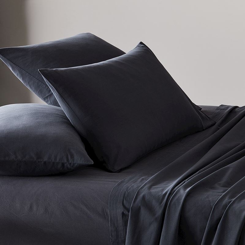 Stonewashed Cotton Charcoal Sheet Separates