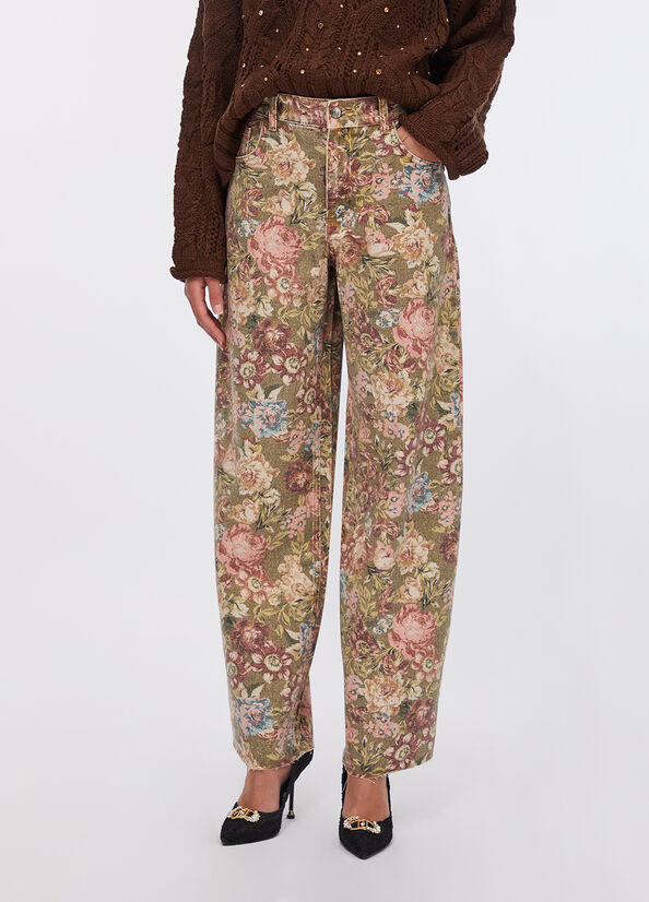 Pantaloni flare con stampa