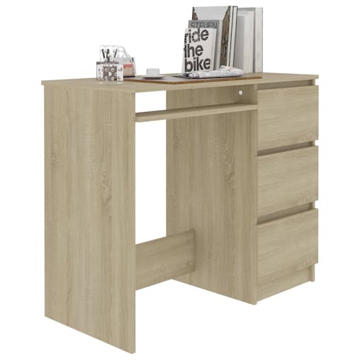 NNEVL Desk Sonoma Oak 90x45x76 cm Chipboard