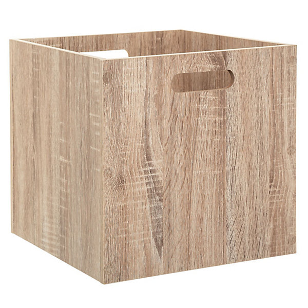 Lot de 6 Boîtes de rangement effet bois en MDF Mix n' modul