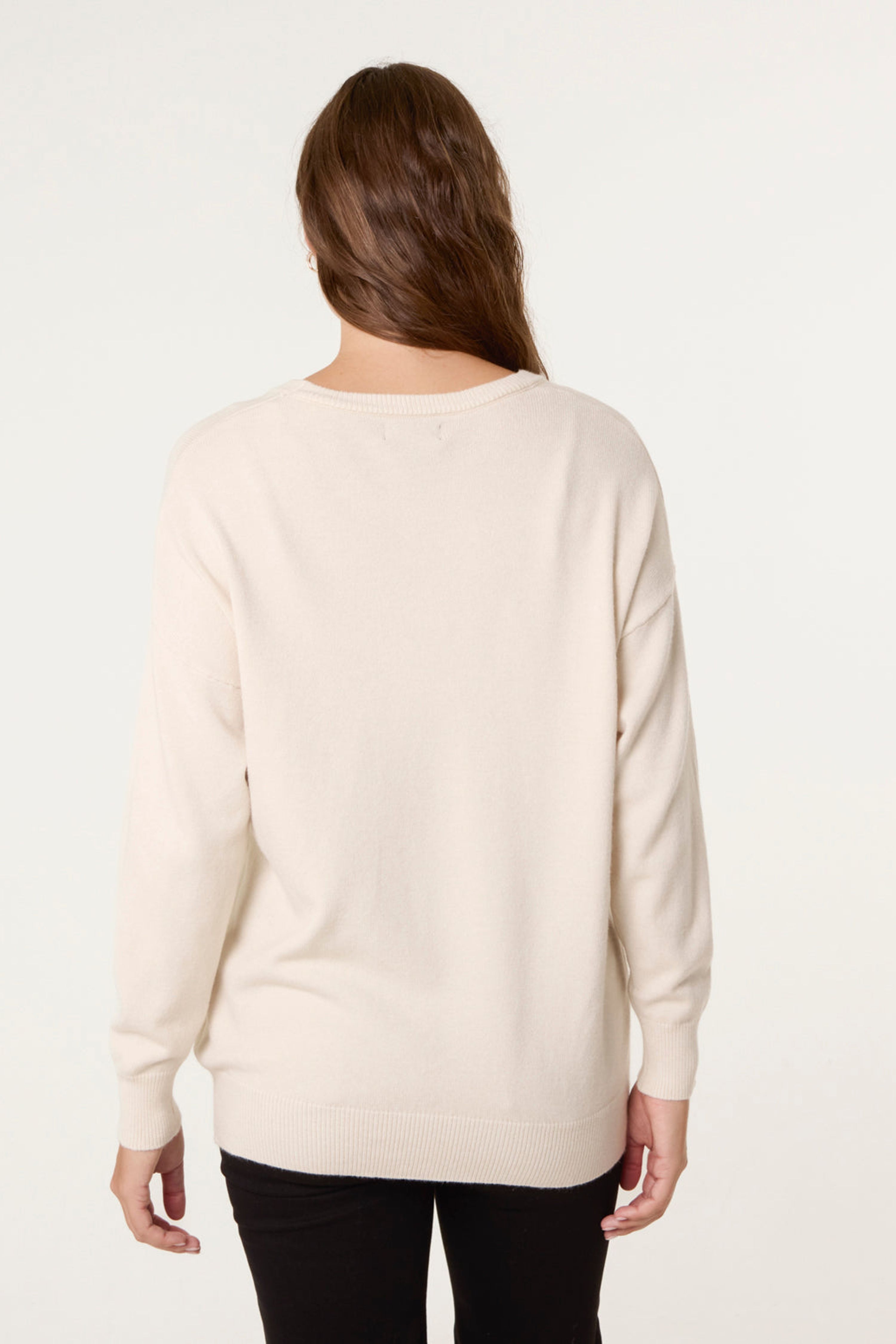 Blue Vanilla Stone Round Neck Jumper