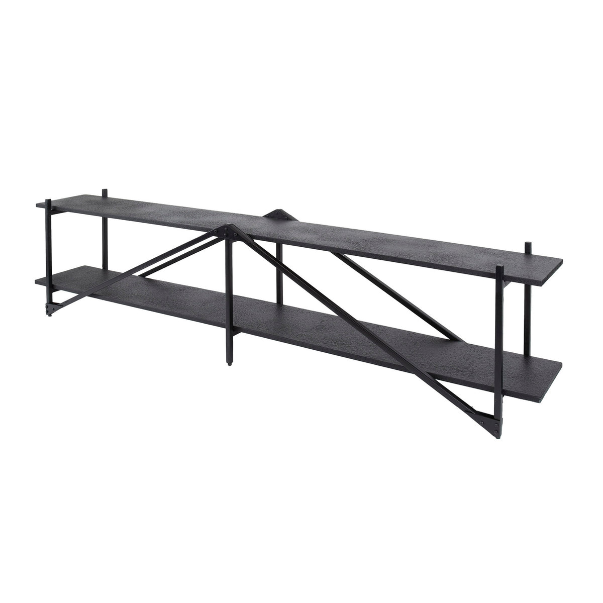 Giga Meubel Tv-Meubel Piega - Zwart - 220x35x51cm