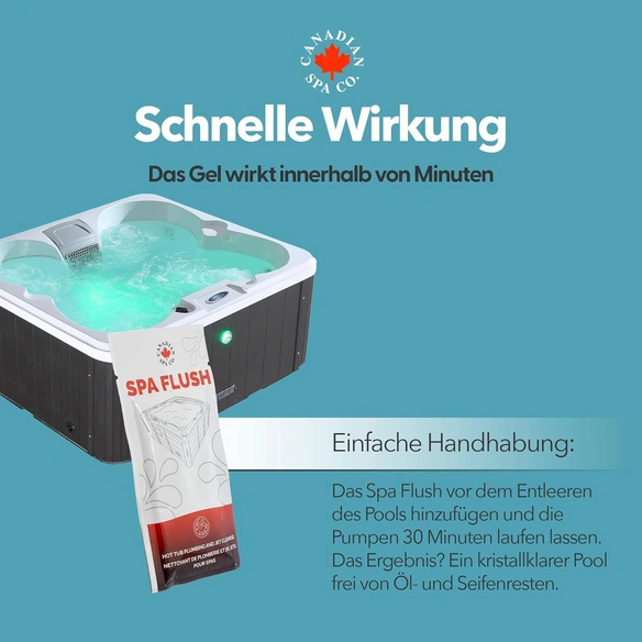 Pool-Reiniger, Spa Flush, 15 ml, für Whirlpool-Rohrleitungen und Düsen