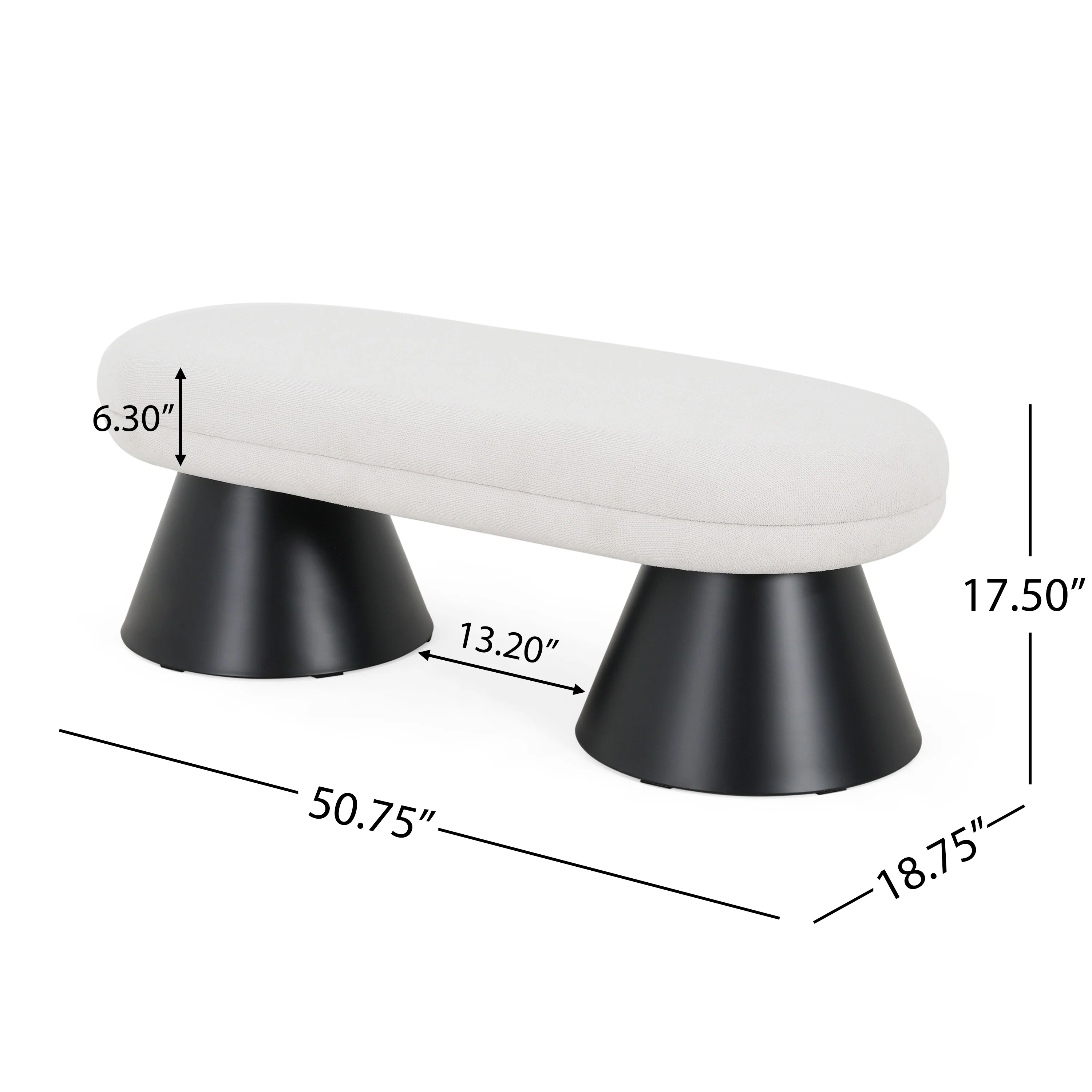 Modern & Contemporary Bench with Cushuion