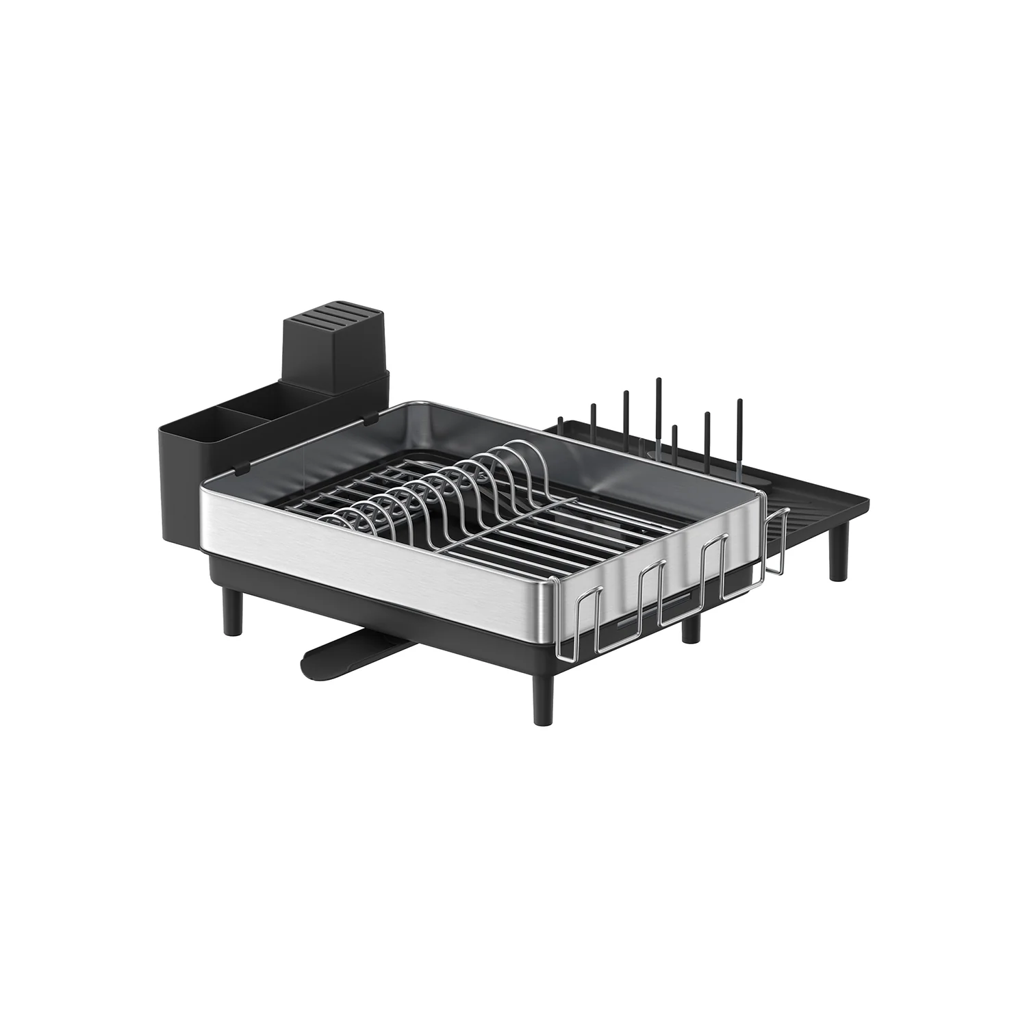 Égouttoir à vaisselle en inox avec bec tournant