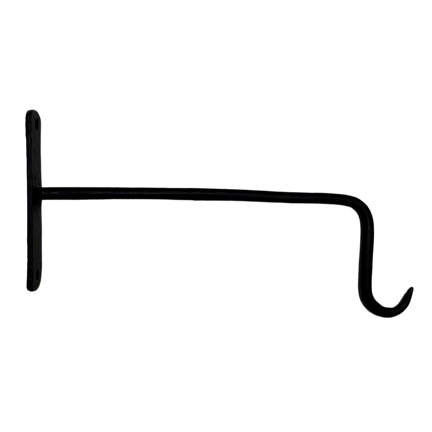 - Patère potence pour luminaire ou plante crochet métal noir 26 cm