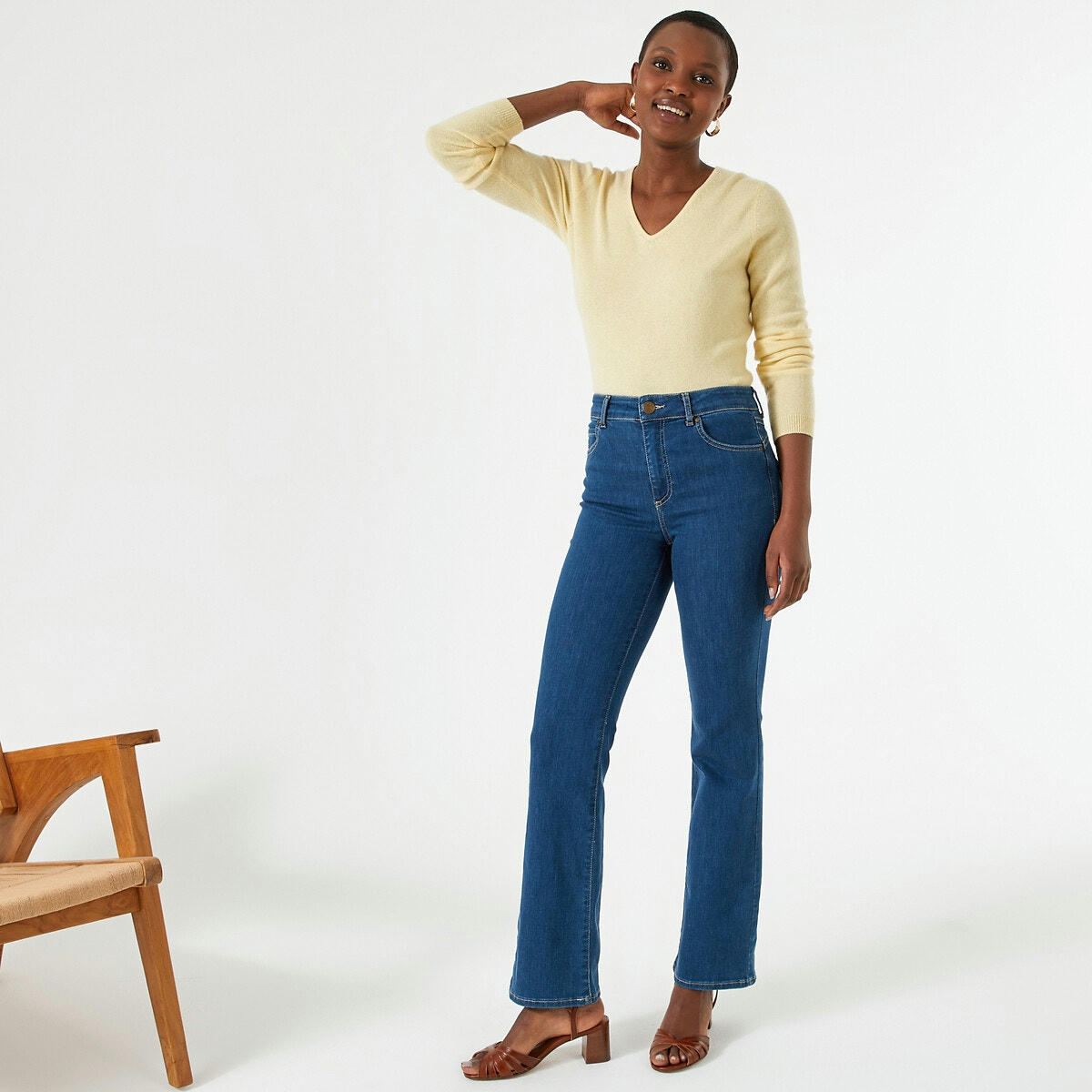 Jean bootcut effet push up