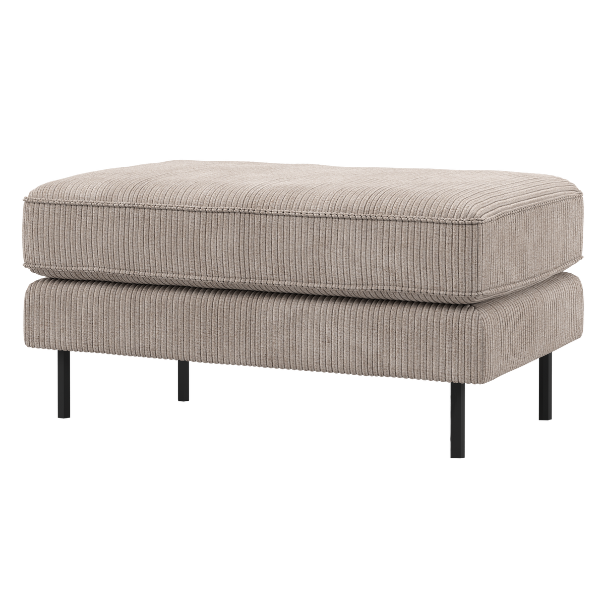 WOOOD hocker op poten Rodeo - Ribstof - Donkerzand - 45x84x54