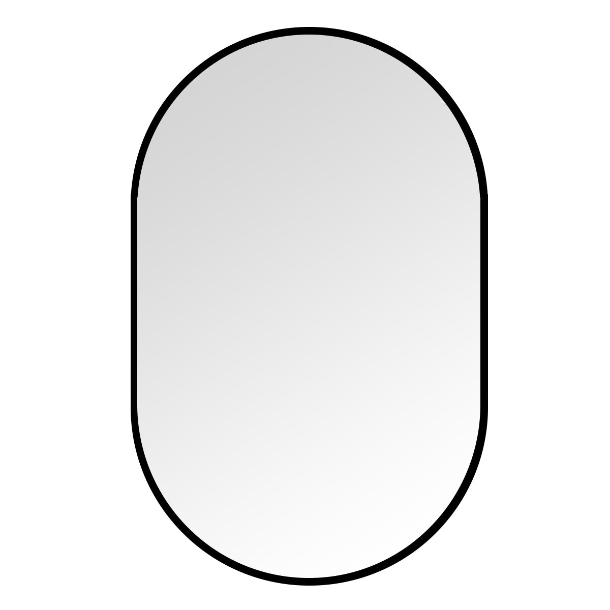 Vtw Living - Badkamerspiegel met Verlichting Ovaal 90 x 60 cm Zwart