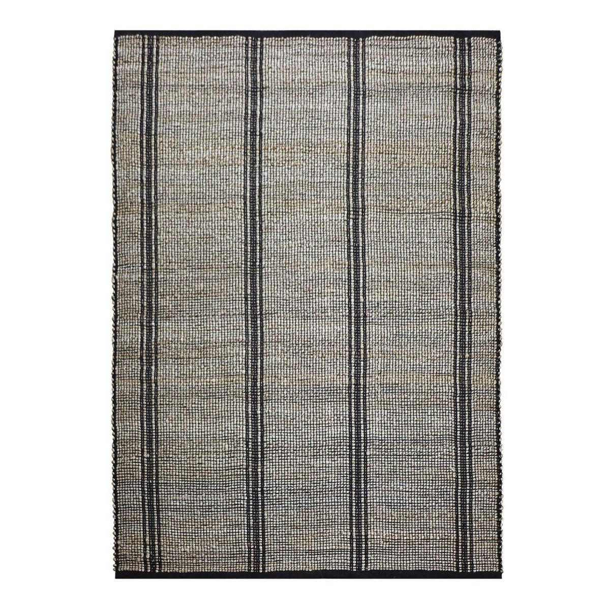 - Tapis rectangulaire jute et coton