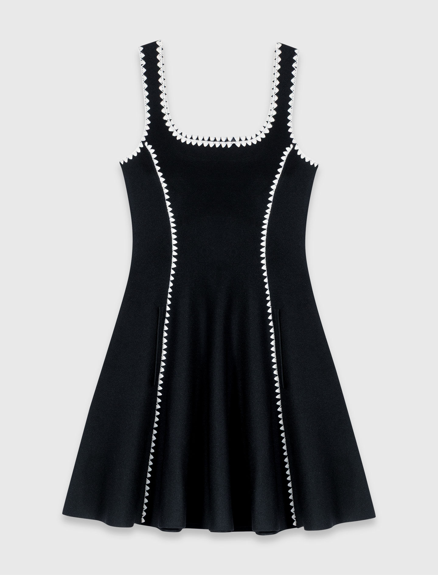 Robe courte avec surpiqûres