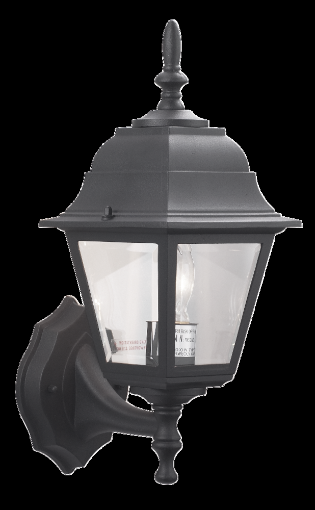 NOMA 2-in-1 Clear Glass Outdoor Wall Light, Weather-Resistant, Black/White