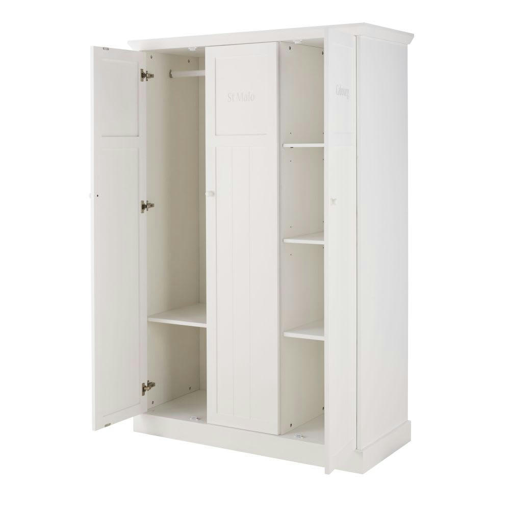 Newport - Dressing 3 portes en bois de pin blanc