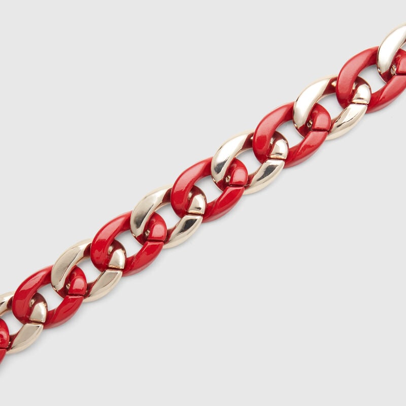 Gold and brick red necklace