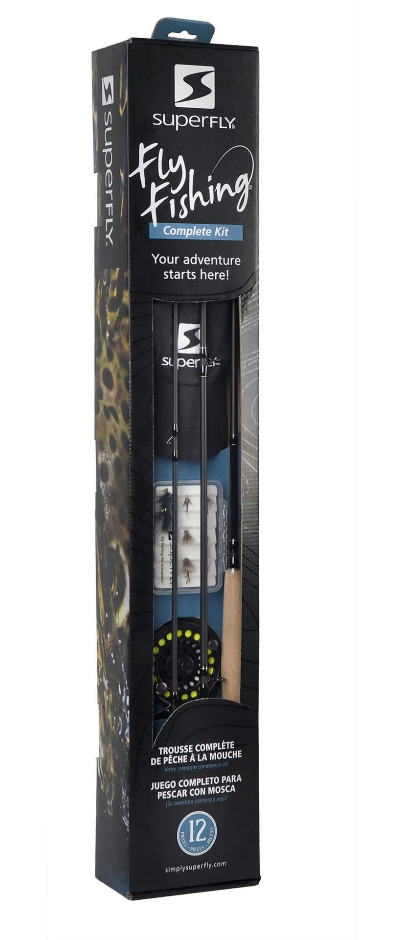 Superfly Complete Fly Fishing Kit, Medium, 5-pc