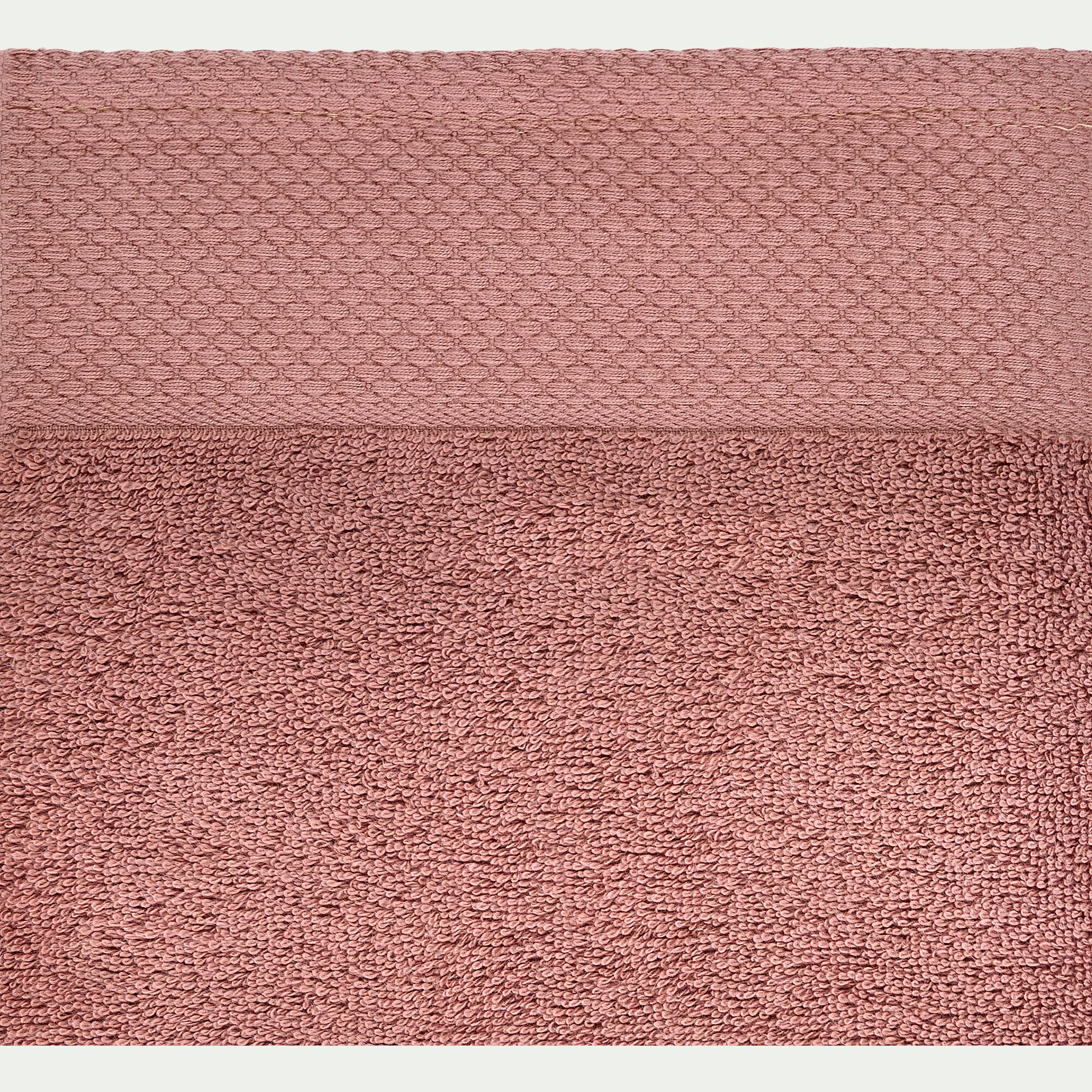 AZUR - Drap de douche en coton peigné - brun rhassoul 70x140cm