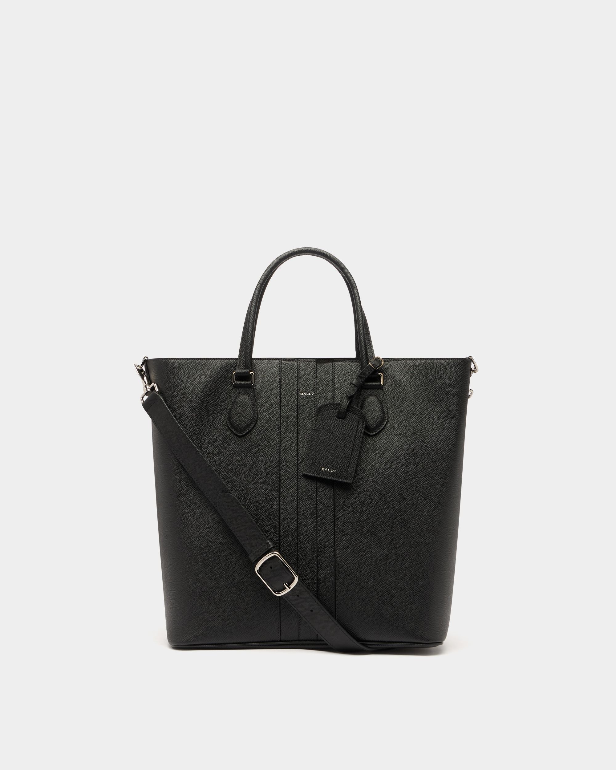 Beckett Tragetasche aus Leder in Schwarz