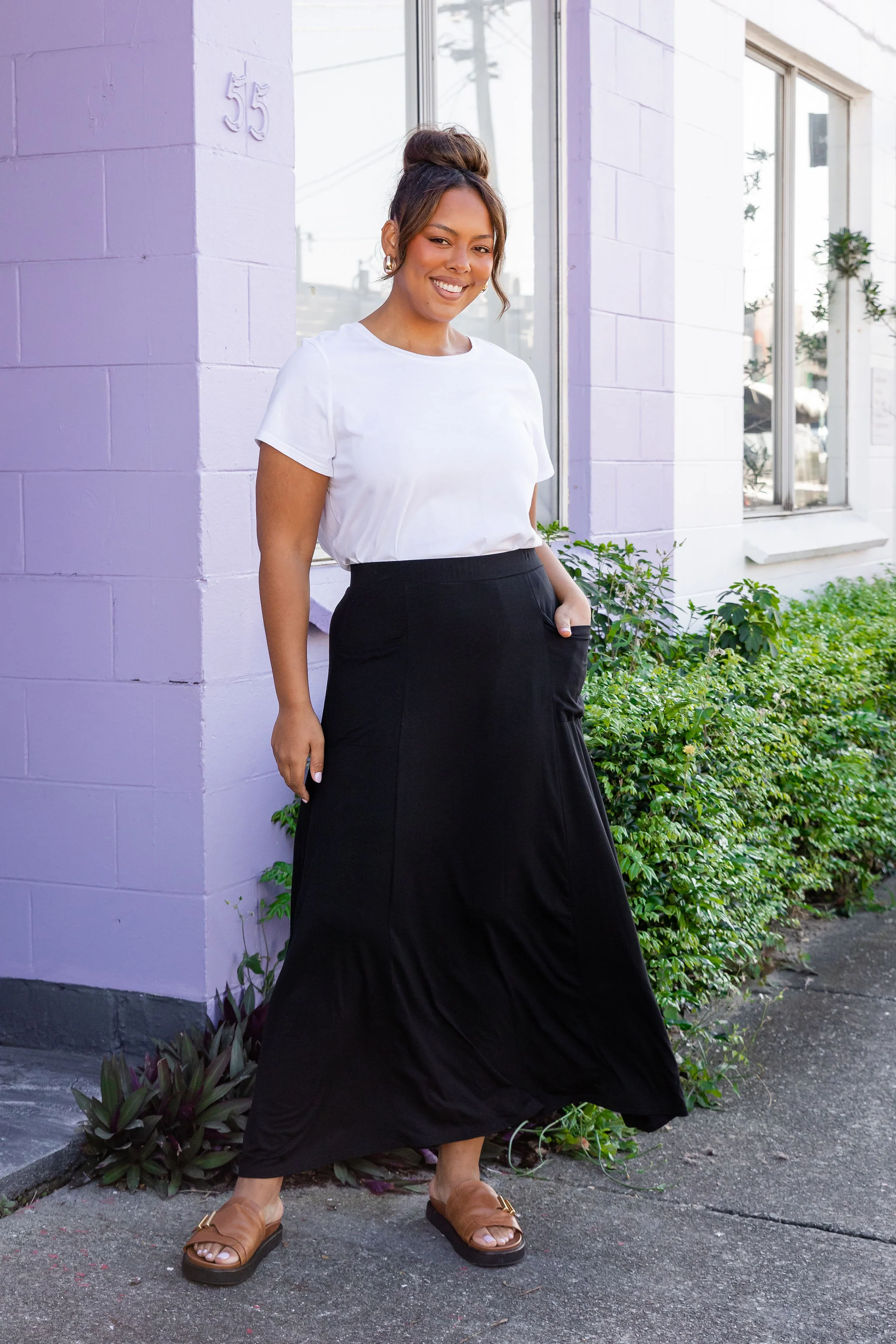 Olivia Maxi Skirt in Black