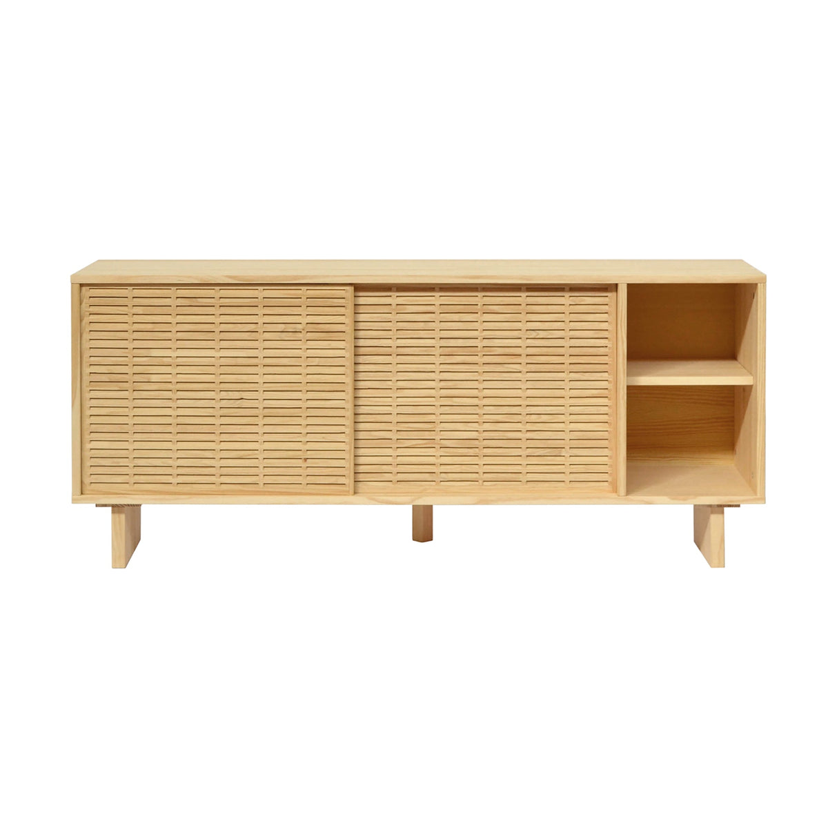 Naan Furniture Dressoir Mahón - Natuurlijk ongelakt massief grenen - 150 cm - 2 deuren