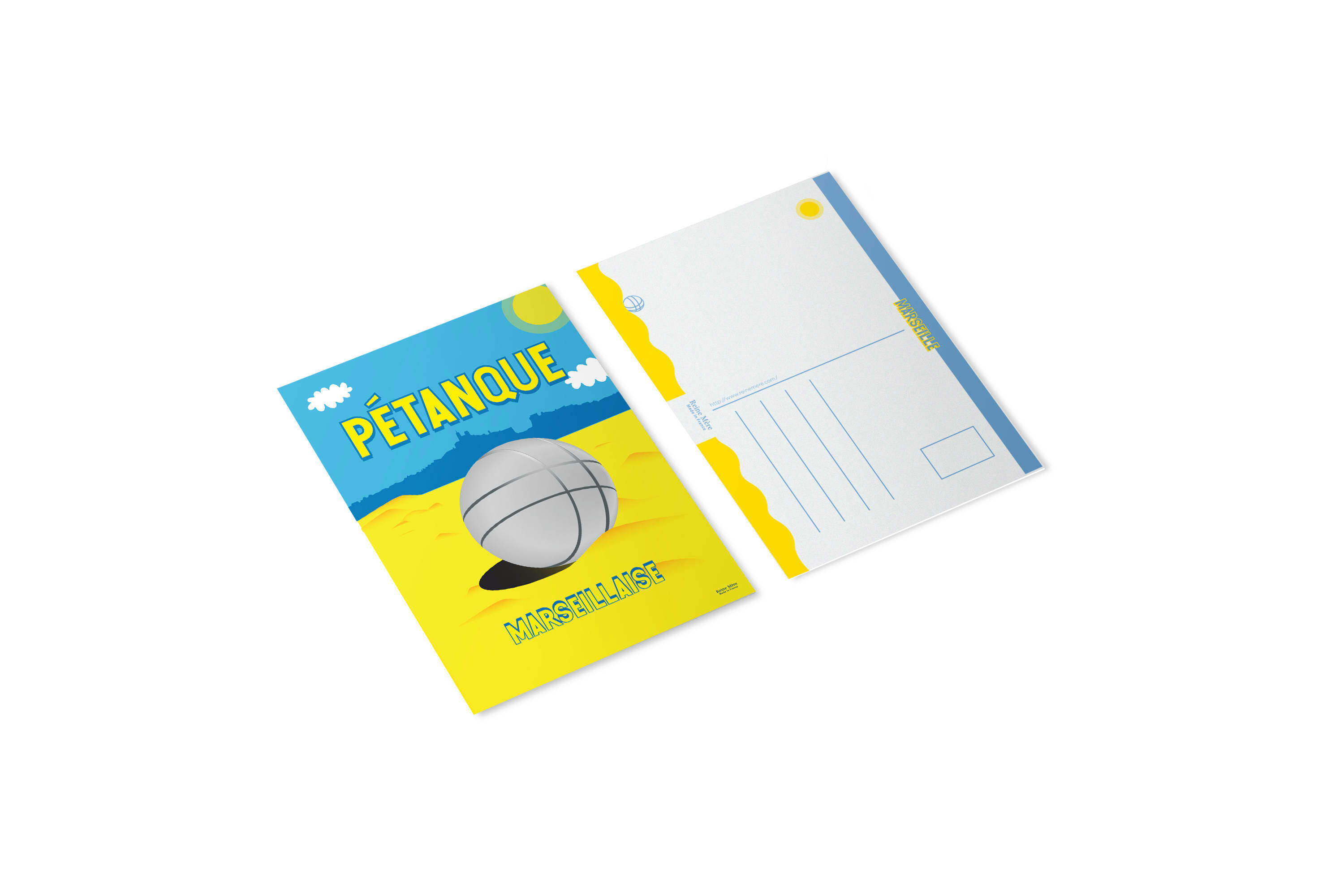 Pétanque Marseillaise - Carte postale Boule 10x15 cm