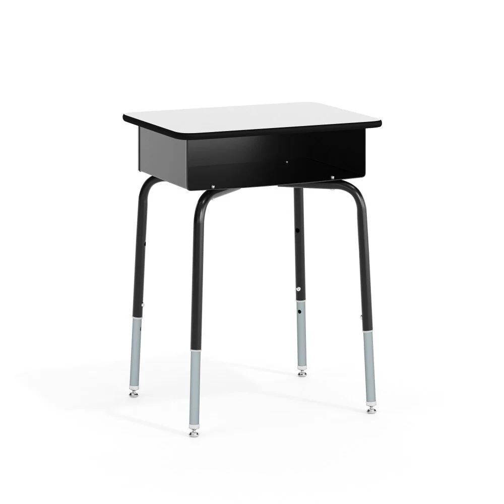 5 Pack Student Desks with Open Front Metal Book Boxes - School Desk - 24W x 18D x 22.25 - 31.25H