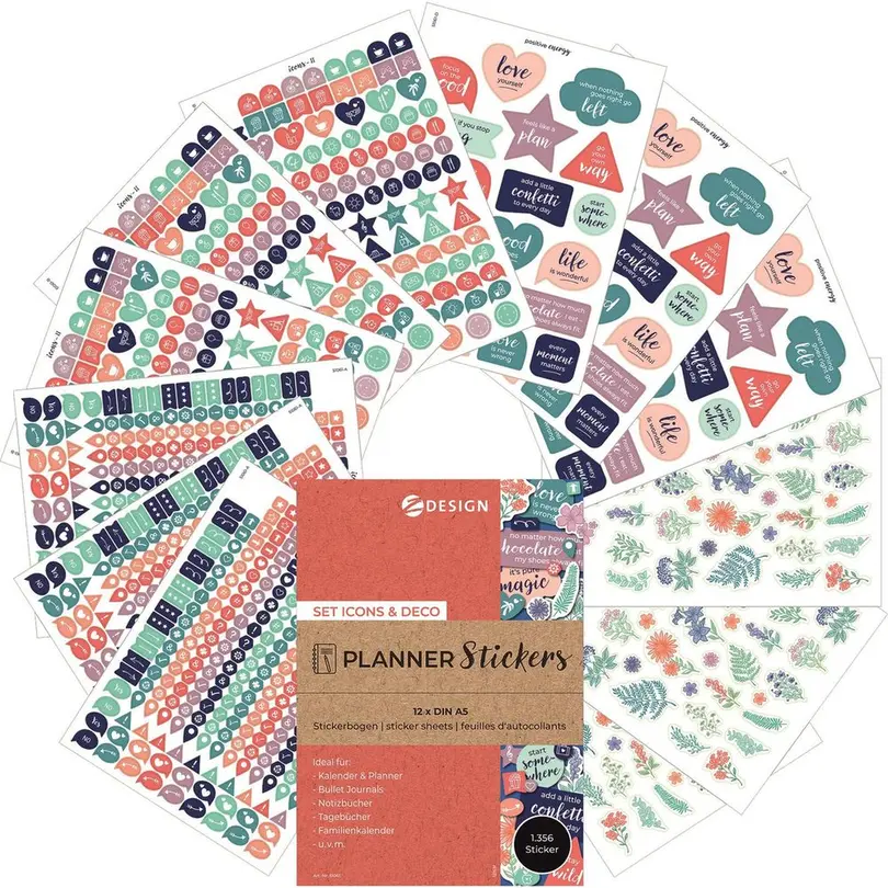 Sticker Motivsticker Planner Icons & Deko
