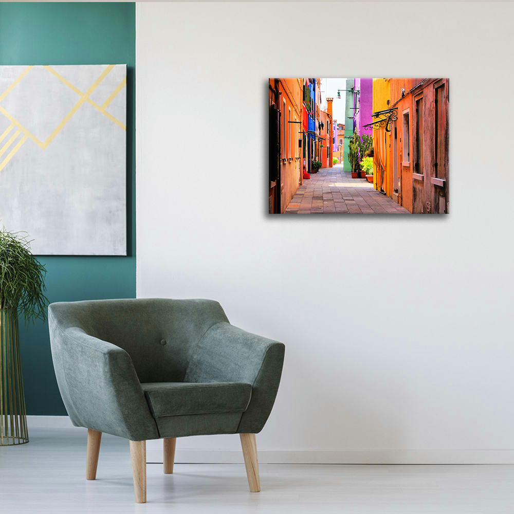 - Tableau - Vivacité à Burano, L'Ile Colorée 80x100cm