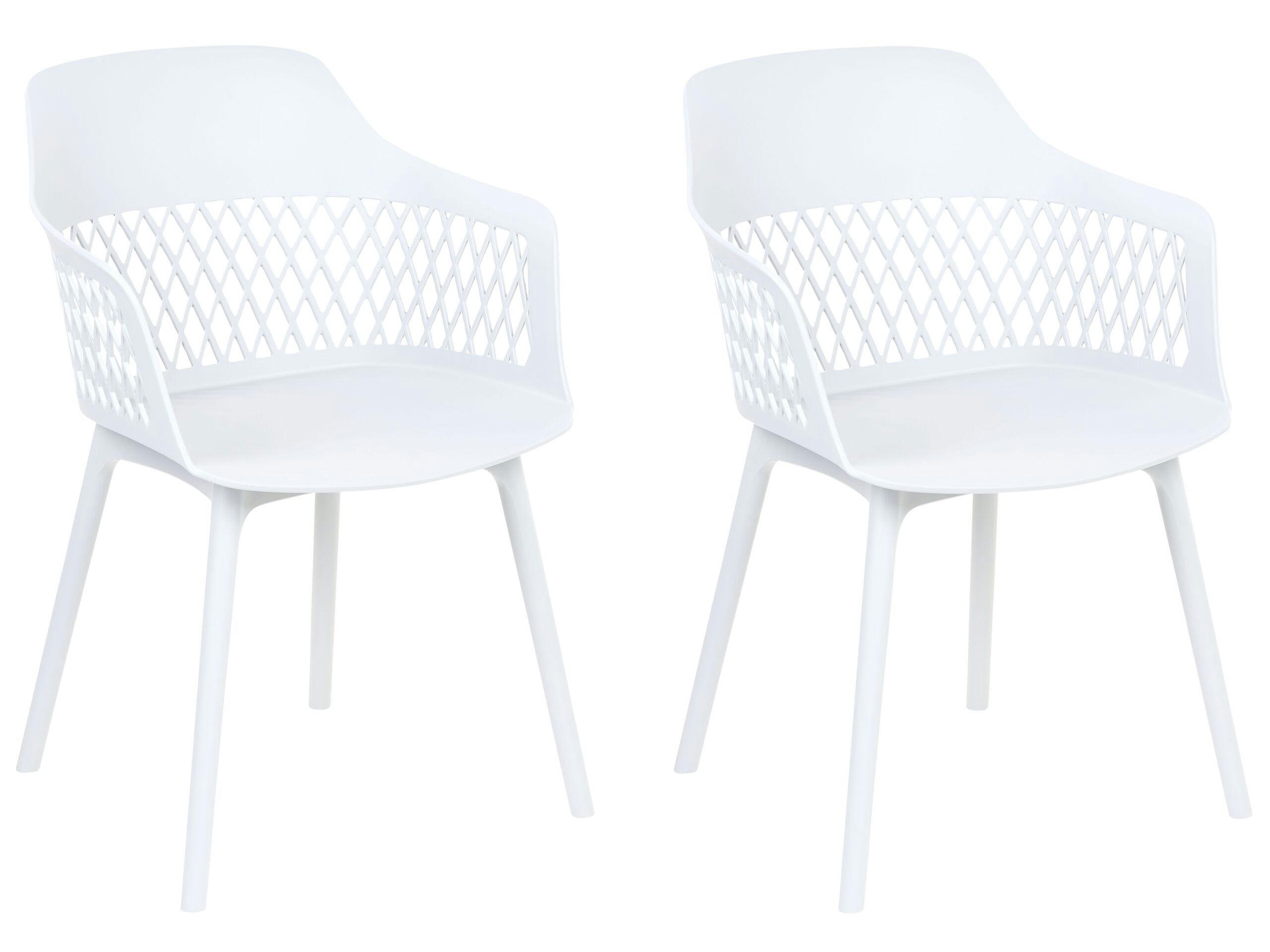 ALMIRA - Lot de 2 chaises de salle à manger blanc