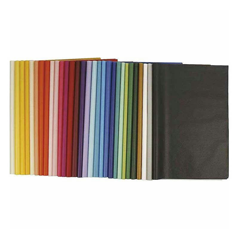SOIE - Papier de soie 50x70cm couleurs assorties - Lot de 300 feuilles