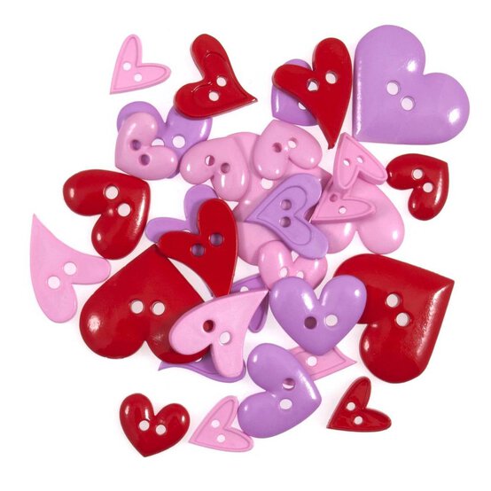 Trimits Heart Craft Buttons 20g